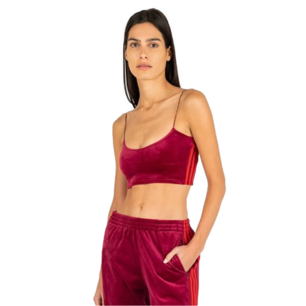 adidas x Ivy Park Women's Velour Bralette Red